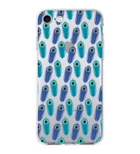 PrintiFy Apple  iPhone 7 ile Uyumlu 1mm Slim Fit Nazar Boncuğu 4 Baskılı Şeffaf  Kılıf