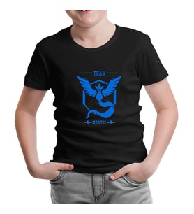 Pokemon Go - Team Mystic Siyah Çocuk Tshirt