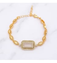 Altın Kaplama İmitasyon Gram Çerçeve Bileklik BLK-1264 (Gold)
