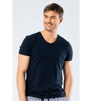 Cacharel  V Yaka Likralı Erkek T-shirt (Lacivert)