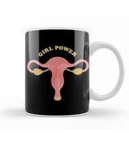 Girlpower Uterus Embroidery Kupa Bardak Porselen