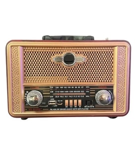 BY NEVSER® Retro, Nostaljik, Ahşap Tasarım Bluetooth Hoparlörlü, Şarjlı, Taşınabilir Otantik Tasarımlı FM/AM Destekli Radyo NS8098