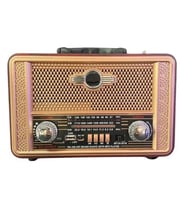 BY NEVSER® Retro, Nostaljik, Ahşap Tasarım Bluetooth Hoparlörlü, Şarjlı, Taşınabilir Otantik Tasarımlı FM/AM Destekli Radyo NS8098