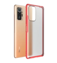 Microsonic Xiaomi Redmi Note 10 Pro Kılıf Frosted Frame Kırmızı