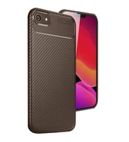 Apple İphone 16e Kılıf Auto Focus Karbon Kapak - Kahverengi