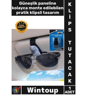 #Klips Araç İçi Güneşlik Düzenleyici Kartlık Organizer Gözlük Koruma Klipsli Araba Gözlük Tutacağı