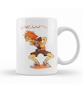 Anime Haikyuu Shoyo Hinata Chibi Pegatina 01 Kupa Bardak Porselen