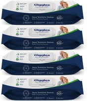 Giggles Yetişkin Vücut Temizleme Islak Mendil Havlu 200 Yaprak XL (Beyaz Sabun Kokulu) (4PK*50)