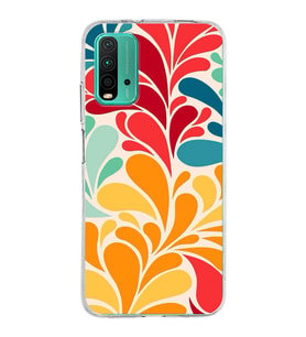 PrintiFy Xiaomi Redmi 9T ile Uyumlu 1mm Slim Fit Retro Renkler 5 Baskılı Şeffaf  Kılıf