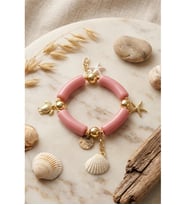 AKRİLİK TASARIM CHARM LASTİK BİLEKLİK