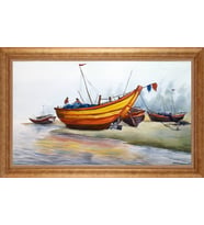 EV İŞYERİ OFİS İÇİN ALTIN ÇERÇEVELİ PASPARTULU TABLO S305