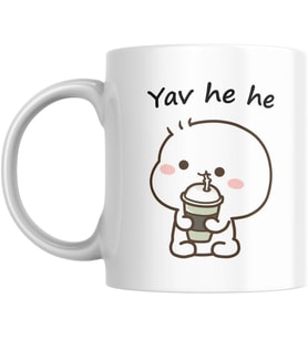 Yav He He Komik Kupa Bardak Komik Yazılı Hediyelik Çay Kahve Kupası Coffee Mug