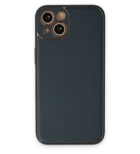 Newface Apple iPhone 14 Plus Kılıf Coco Deri Silikon Kapak - Yeşil