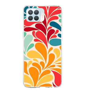 PrintiFy Oppo Reno 4 Lite  ile Uyumlu 1mm Slim Fit Retro Renkler 5 Baskılı Şeffaf  Kılıf