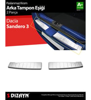 Dacia Sandero 3 Krom Arka Tampon Eşiği 2 Prç 2020 Üzeri