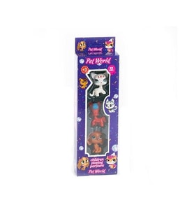 2053 - PET WORLD 3LÜ HAYVAN SETİ STANDLI 12