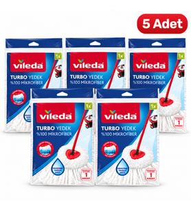 Vileda Turbo Yedek Paspas %100 Mikrofiber – 5 Adet