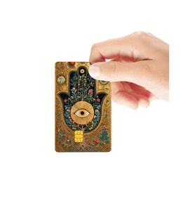 Tarot Temalı El Figürlü Parlak Kredi/Banka Kart Kaplama Sticker