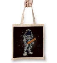 Astronaut Cricket Player Cricketer Bat Ball Game Bez Çanta Uzun Saplı