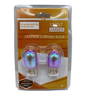 Diadem Ampul Krom Amber Park Sinyal Ampulü Gündüz Farı T20 WY21/5W 12V Turuncu Işık 2'li Takım