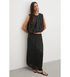 Flowy Pleated Maxi Etek
