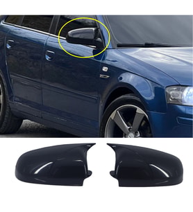 Audi A3 8P Batman Yarasa Ayna Kapağı Parlak Siyah ABS 2003 2004 2005 2006 2007