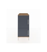 Kronos Komodin 3 Raflı 2 Kapaklı 44x59x96 Çam-Antrasit