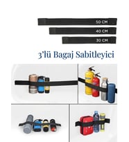 Oto Araba Bagaj Sabitleyici 3'lü Set Elastik Cırtlı Araç Içi Toplayıcı Bagaj Lastiği Bagaj Düzenleyici