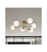 Santa Rosa 6 Başlıklı Plafonyer Avize RA-AVZ- 2681-35-49 (Eskitme Altın)