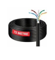 75 Metre Cat6 Kablo AWG23 Bakır Tel Double Layer iç ve Dış Mekan Ethernet internet Kablosu