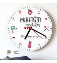 Mutfağın Sultanı Anneye Hediye Kişiye Özel Duvar Saati