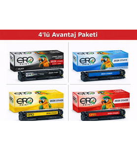 HP 203X HP Color LaserJet Pro MFP M281fdw Muadil Toner - 4 Renk Set