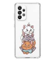 Samsung Galaxy A32 Uyumlu Marie Kedi Tasarımlı Şeffaf Telefon Kılıfı