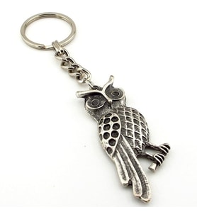 Baykuş Owl Gece Hayvanı Kuş Antik Metal Anahtarlık KC219