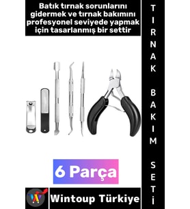 #TırnakBakım Premium Güzellik Salonu Manikür Pedikür Çantalı Batık Tırnak Çıkarma Bakım Seti 6 Parça