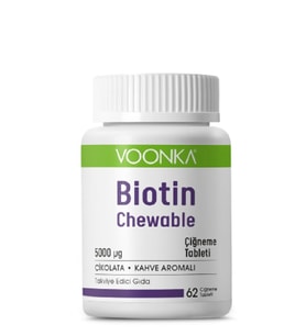 Voonka Biotin Chewable 62 Çiğneme Tableti