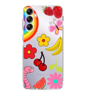 PrintiFy Samsung Galaxy A24 ile Uyumlu Water Color 5  Kamera Korumalı Şeffaf  Kılıf