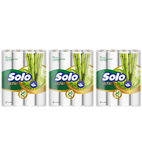 Solo Ultra Kağıt Havlu 48 Li Paket Rulo Organik Bambu ve Pamuk Özlü (Dev Ekonomik Pk) (3PK*16)