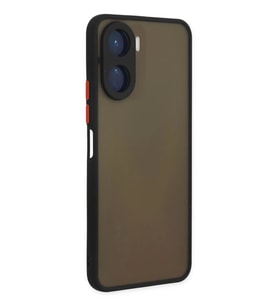 Newface Vivo Y16 Kılıf Montreal Silikon Kapak - Siyah