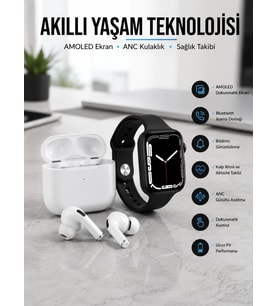 2025 Model Akıllı Saat Ve Yeni Nesil Pro Bluetooth Kulaklık Tws Yüksek Ses Kaliteli