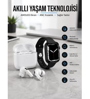 2025 Model Akıllı Saat Ve Yeni Nesil Pro Bluetooth Kulaklık Tws Yüksek Ses Kaliteli