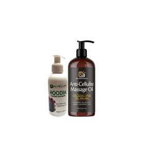 Hoodia Gel 150 ml FatBurner Jel + Anti-Cellulite Massage Oil 240 ml Masaj Yağı