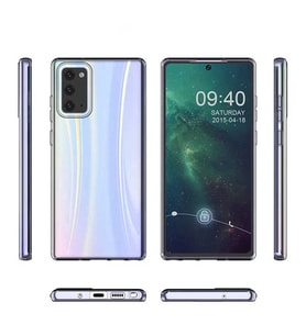 Samsung Galaxy Note 20 Uyumlu Kılıf Zore Süper Silikon Kapak (Renksiz)