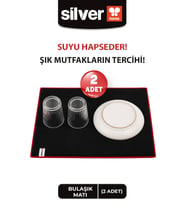2 Adet 40x50 cm Süper Emici Kalın Bulaşık Altlığı Kurulama Matı Büyük Boy Koku Yapmaz