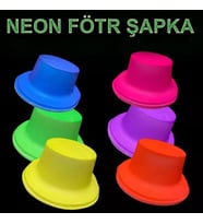 Nessiworld Neon Partisi Pembe Renk Plastik Fötr Şapka