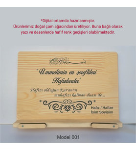 Münzevi Masaüstü Ahşap Rahle/Tablet/Kitap Tutucu-Model001