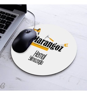 İsimli Marangoz Temalı Yuvarlak Mousepad