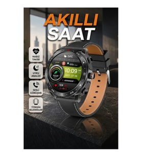 Akıllı Saat Gri Kasa Nabız Ölçer Uyku Takipli Sesli Görüşme ve Bildirim Özellikli