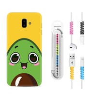 Samsung J6 Plus J7 Prime J7 Pro M20 Kılıf Kablo Koruma Spiral Silikon Avo Şekerto 1626