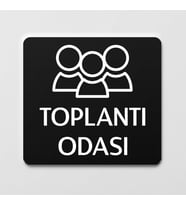 Toplantı Odası İsimlik Ofis Yönlendirme Kapı İsimlik Oda Tabela (Siyah)
